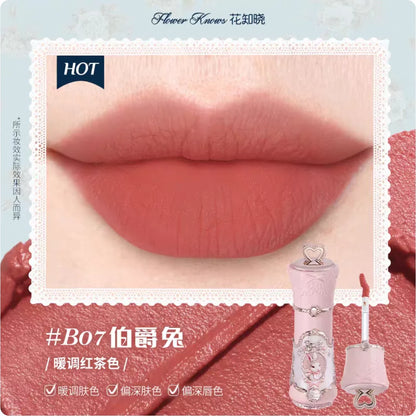 Flower Knows Bunny Garden Cloud Lip Cream Makeup Matte Lipstick Heart Love Cosmetics Cute