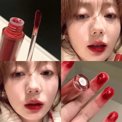 Pink Mirror Crystal Lip Gloss Makeup Water Glass Lip Glaze Plumping Waterproof Jelly Lip Tint Lipstick Moisturizing Beauty Lips