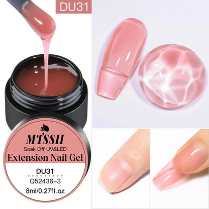 Mtssii 8ml Metallic Painting Nail Gel Polish Gold Silver Creative Elastic Nail Gel for PaintingDrawing Magic Mirror Gel Varnish