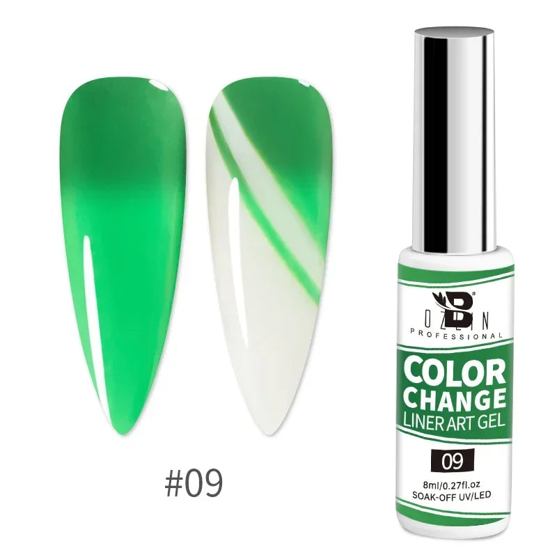 5ML Gold Silver Metallic Liner Paint Gel Polish Chrome Mirror Metal Effect Super Bright French UV LED Semi Permanent Nail Gel