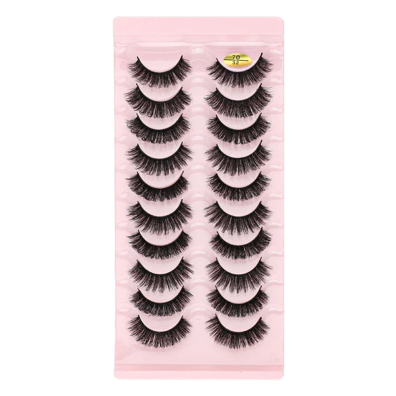 SHIDISHANGPIN 3/5/16 Pairs Natural Long False Eyelashes Dramatic Fluffy 3D Mink Lashes Wispy Wholesale Eye Lashes Thick Cils