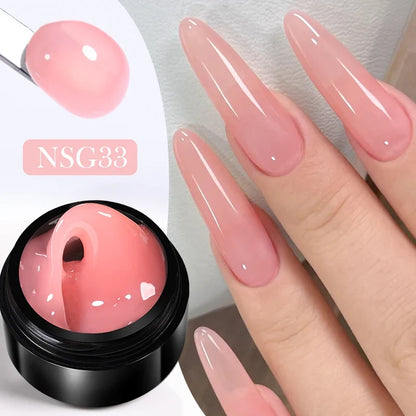 BORN PRETTY 15ml Clear Non Stick Hand Extension Gel 3D Shaping Sculpting Carving Nail Art Solid Hard Gel for Fake Nail