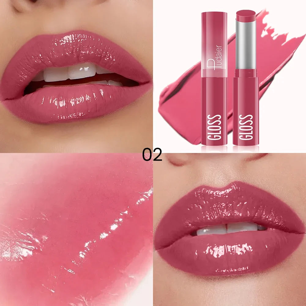 Hydrating Berry Shine Lipstick Set, Long-Lasting Plump Lip Cream, Non-Sticky & Creamy Finish, 6 Colors