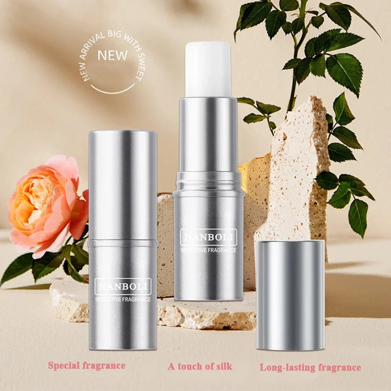 Heart-pounding solid perfume for men and women, light fragrance, long-lasting, natural and fresh perfume, portable perfume
