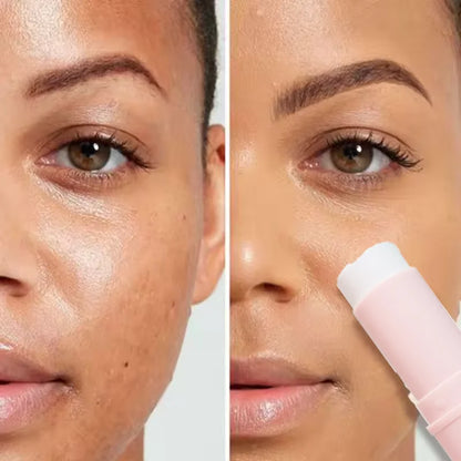 Face Primer Stick with Matte Blur Effect, Hydrating Shimmer Texture for Pore Covering, Oil Control and Lightweight Finish