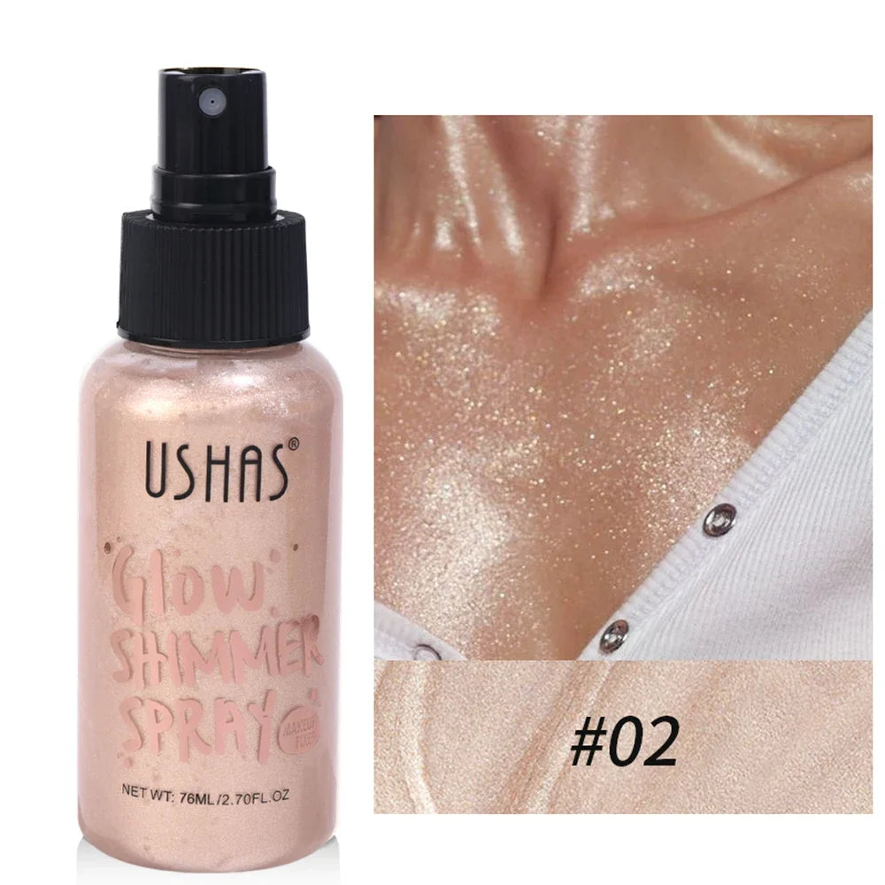 Diamond Liquid Highlight Waterproof High Gloss Glitter Body Bronzer Highlight Long-lasting Wear Face Contour Illuminator Makeup