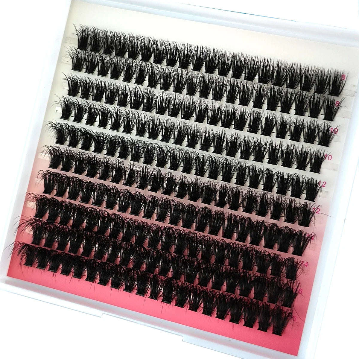 10Row 40D-200D 5D Fluffy Thick Lashes Clusters 10-18mmMix Wispy Individual Lashes Extensions Clusters DIY Makeup False Eyelashes