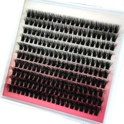 10Row 40D-200D 5D Fluffy Thick Lashes Clusters 10-18mmMix Wispy Individual Lashes Extensions Clusters DIY Makeup False Eyelashes