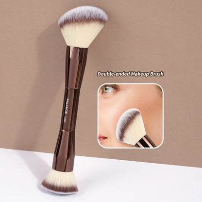 MAANGE Professional Makeup Brush Set Dual-ended Foundation Loose Brush For Blush Contour Soft-Bristle Skin-friendly Travel