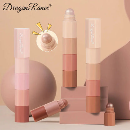 Dragon Ranee 4 color/set Lazy Eyeshadow Pencil Waterproof Non-Smudge Highlighter Silkworm Pencil Pearlescent
