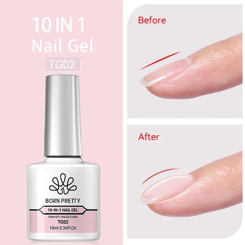 BORN PRETTY 10ml Fruit Purple Grape Cat Magnetic Gel Nail Polish 2025 New Whitening Guava Glass Beads Varnish Nail Supplies