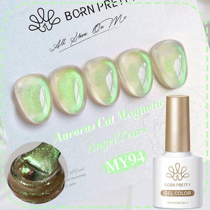 BORN PRETTY 10ml Silver Water Light Cat Magnetic Gel Nail Polish Nail Supplies Vernis Semi Permanent Gel for Fall Winter Nails