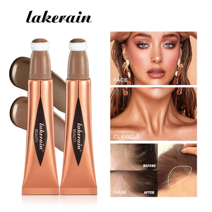Multifunctional Makeup Pen Liquid Blush Bronzer Contouring Highlighter Pearlescent Fine Flash Sponge Tip Beauty Cosmetics Stick
