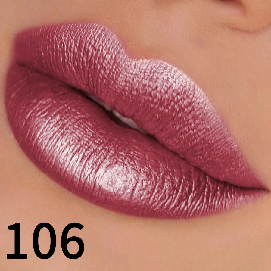 19 colors glitter lipstick hydrating red pink sparkling shine lip color highly pigmented lip tints metallic finish lip makeup