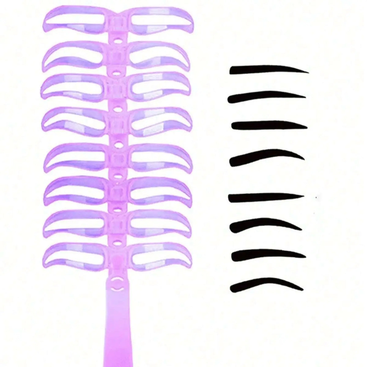 8-In-1 Reusable Eyebrow Template Set, Eyebrow Template Tool, Eyebrow Makeup Model Tool And Accessories