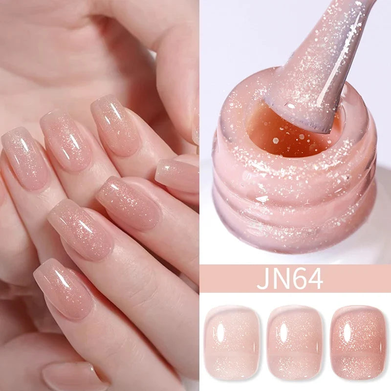 BORN PRETTY 10ml Blood Red Jelly Gel Nail Polish Halloween Nails Art Gel Polish Sheer Translucent Nail Gel for Winter Manicure