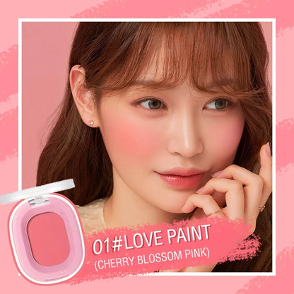 Monochrome Matte Blush Powder,Natural Nude Cheek Rouge,Brightening Long-Lasting Waterproof,Easy Apply,Safe Xmas Halloween Makeup