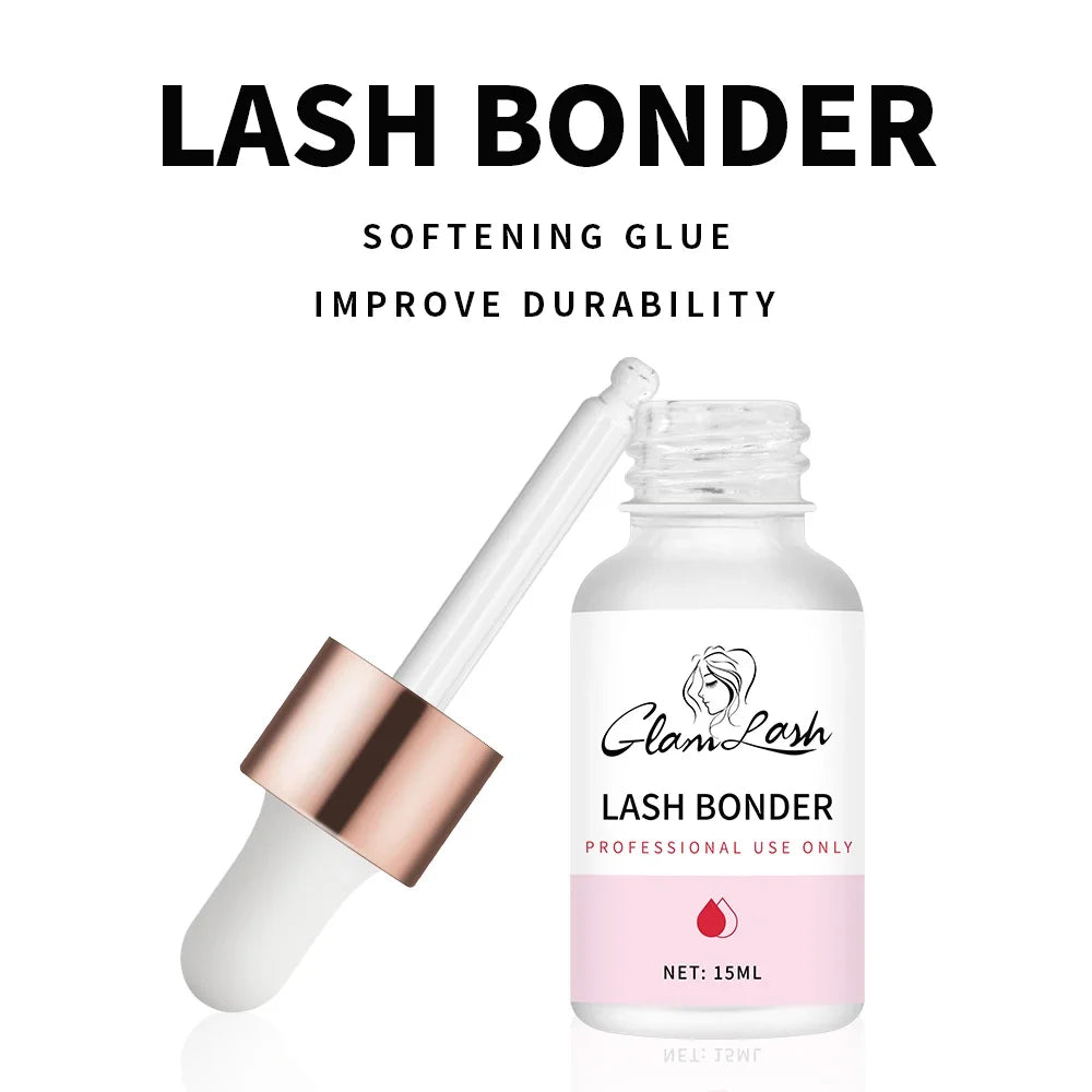 GLAMLASH 10ml/15ml Super Bonder fixing agent for Eyelash Extensions Primer for Lashes Glue Help adhesive for Eyelash