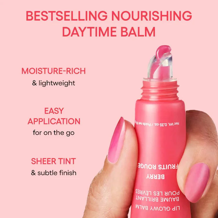 Fruit Lip Glowy Balm Lightweight Hydration Lip Treatment Healing Moisturizing All-natural Lips Mask Lip Power Lips Care Repair