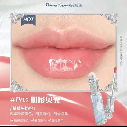 Flower Know Strawberry Rococo Cloud Liquid Lipstick Cream Lip Glaze Matte Milk Tea korean Makeup Long Lasting Lipgloss