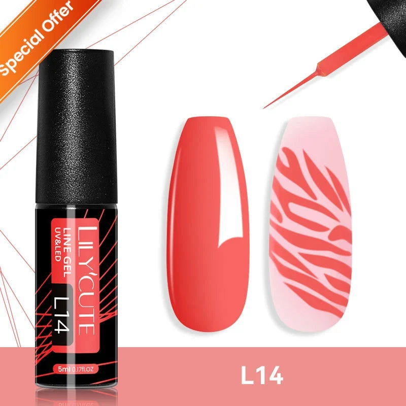 LILYCUTE 7ML Colorful Gel Nail Polish 129 Colors Long Lasting For Manicure Semi Permanent Base Top Coat Nail Art UV Gel Varnish