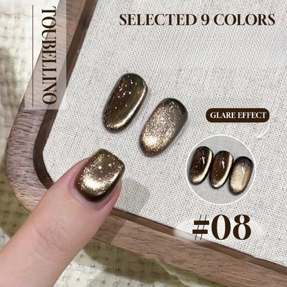 MIANEL 12ML Emperor Green Cat Eye Gel Nail Polish Whitenning Nails Green Nails Suitable For Nail Salons Nail Supplies  1-21pcs