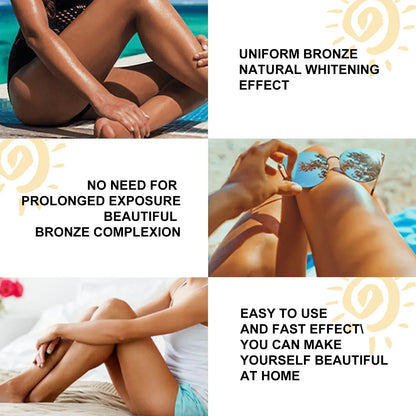 Soft Brown Self-Tanning Cream Intensive Tanning Outdoor Summer Beach Brown Bronzer Long Lasting Sunless Fake Tan Body Lotion