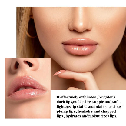 Lip Lightening Scrub Balm for Dark Lips Remove Dark Smoke Lips Exfoliating Repair Fine Lines Moisturizing Brightening Lip Care