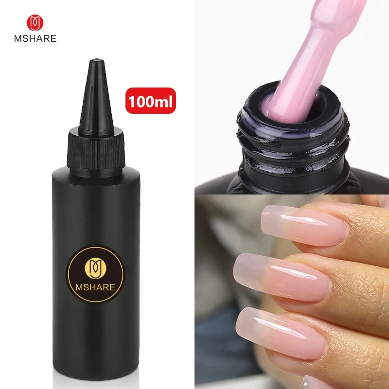 MSHARE 100ML Nail Gel Polish Soak Off UV LED Nails Vernis Semi Permanent Varnish Polish White Red Nail Gel Art