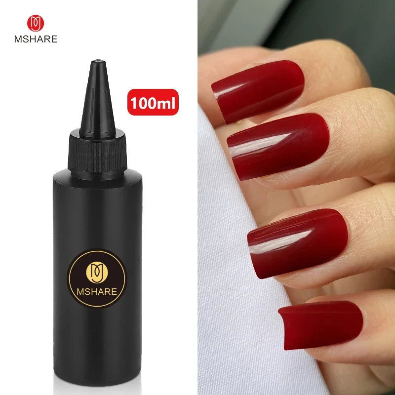 MSHARE 100ML Nail Gel Polish Soak Off UV LED Nails Vernis Semi Permanent Varnish Polish White Red Nail Gel Art
