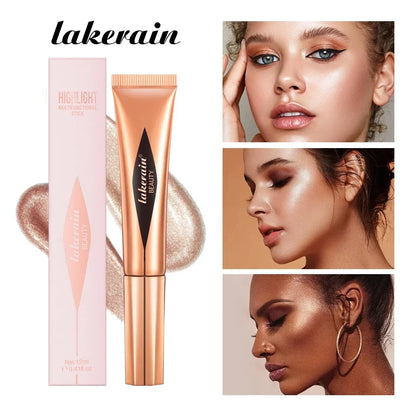 Multifunctional Makeup Pen Liquid Blush Bronzer Contouring Highlighter Pearlescent Fine Flash Sponge Tip Beauty Cosmetics Stick