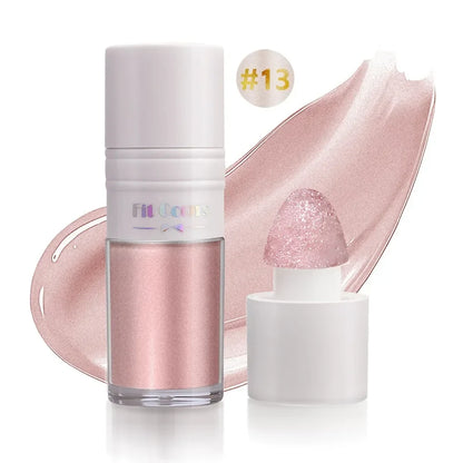 14 Colors Matte Liquid Blush Contour Highlighter Waterproof Long Lasting Sponge Brush Head High Pigment Blusher Brighten Bronzer