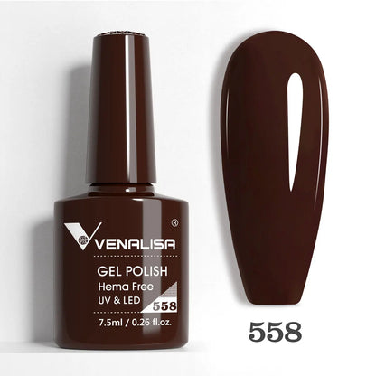 Venalisa HEMA TPO FREE Nail Gel Polish Glitter Gorgeous Full Coverage Soak Off UV LED French Nail Jelly Pink Nude Collection