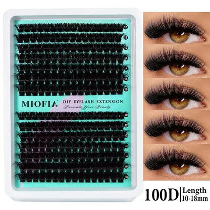 New 14/30 Rows DIY 5D Fluffy Lash Clusters 30D-150D Thick Eyelash Clusters Individual Lashes 10-18mm Cluster Eyelash Extension