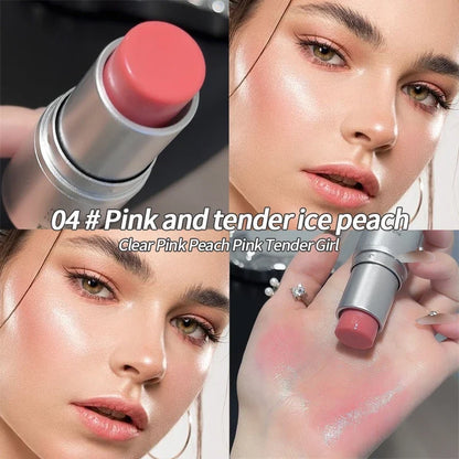 Wet and shiny! Highlighter stick brightens the eyes and contours the eyes with pearlescent silkworms to create a natural and thr