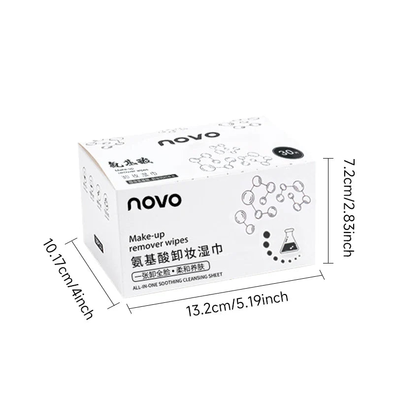 30pcs Of Makeup Remover Wipes For Face,Moisturizing&Gentle,Deep Cleansing Without Noresidue,Individually Packaged,Disposable Use