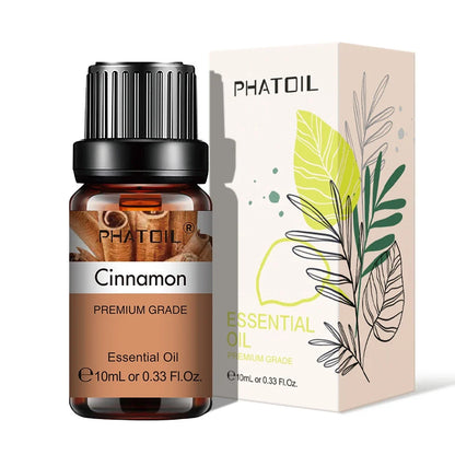 PHATOIL Natural Plant Essential Oil 10ml Eucalyptus Lavender Bergamot Vanilla Peppermint 1PCS Aroma Essential Oils For Diffuser