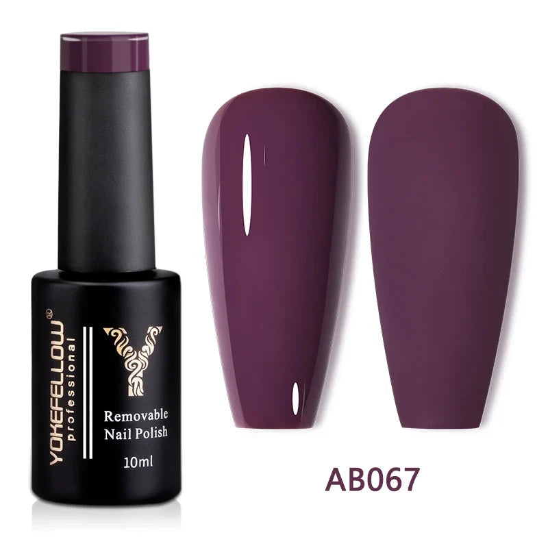 YOKEFELLOW 10ml Jelly Nude Gel Nail Polish High Quality Translucent Pink Nail Gel Varnish Soak Off UV Gel Polish Long Lasting
