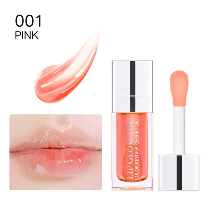 Hot Clear 6ml Crystal Jelly Moisturizing Lip Oil Plumping Lip Gloss Sexy Plump Lip Glow Oil Tinted Lip Plumper Lips Makeup