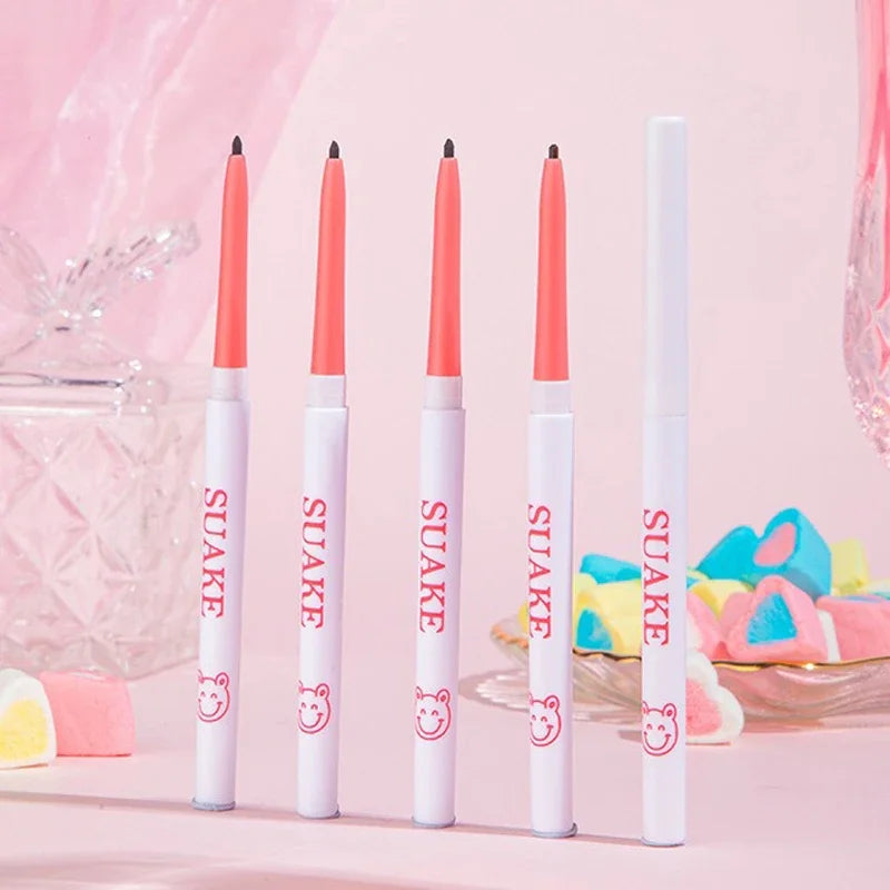1pcs Beauty Eyeliner Pencil Eyeliner Gel Pen Waterproof Long Lasting Silkworm Pen Black Brown Eyeliner for Beginners Eye Makeup