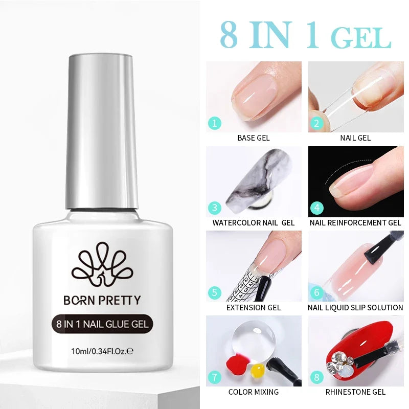 BORN PRETTY 10ml Fruit Purple Grape Cat Magnetic Gel Nail Polish 2025 New Whitening Guava Glass Beads Varnish Nail Supplies