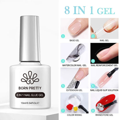 BORN PRETTY 10ml Fruit Purple Grape Cat Magnetic Gel Nail Polish 2025 New Whitening Guava Glass Beads Varnish Nail Supplies