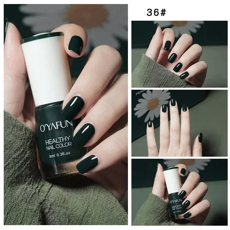 40 Colors Autumn Brown Colors Series Gel Varnish Water Based Nail Polish  Water Based No Baking Quick Dry Peel Off Nail Varnish