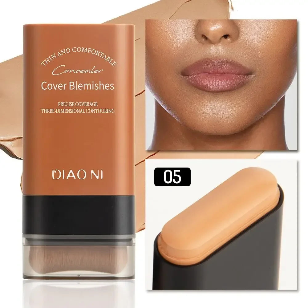 Matte Foundation Cream Stick Multi-Use Eraser Makeup Full Coverage Waterproof Lasting Oil-control Cover Acne Base With brush
