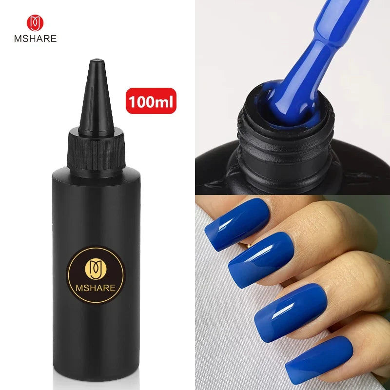 MSHARE 100ML Nail Gel Polish Soak Off UV LED Nails Vernis Semi Permanent Varnish Polish White Red Nail Gel Art