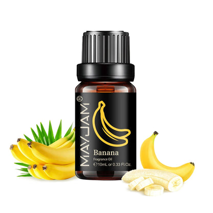 MAYJAM Fruit Essential Oil 10ml Cherry Banana Papaya Grape Litchi Guava Kiwifruit Pear Fig Fragrance Oil for Diffuser Candle