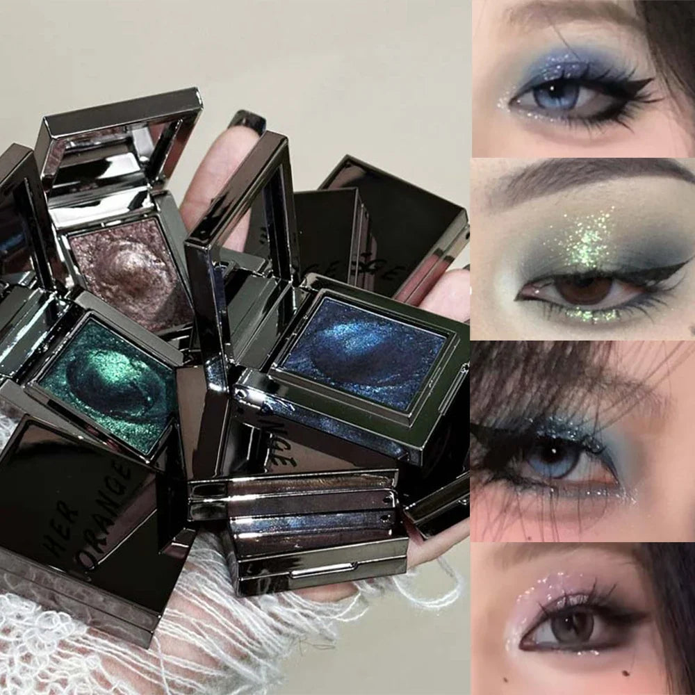 Metallic Glitter Pearlescent Eyeshadow Cream Chameleon Sparkling Mashed Potato EyeShadow Shimmer Brightening Highlighter