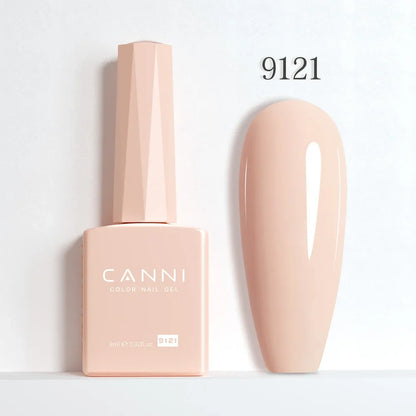 CANNI Hema Free Nail Gel Polish Fall Color Collection Semi Permanent Diamong Long Wear Top Coat Red Gorgeous JellyNude Color 9ml