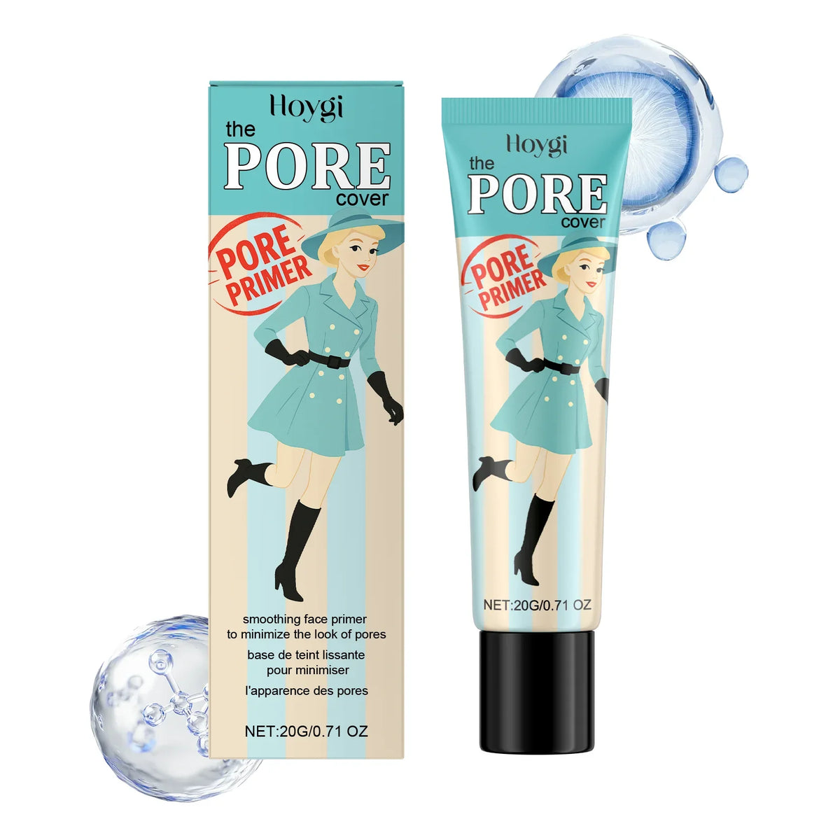 Pre-Makeup Pore Primer Even Skin Tone Oil Control Smoothing Skin Texture Invisible Pores Moisturizing Waterproof Makeup Cosmetic