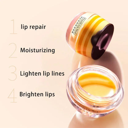 1pc Summer Moisturizing Lip Mask Sleep Lip Balm Long-lasting Nourishing Lip Care Anti-cracking Unisex with Brush LipCare Makeup